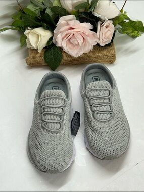 Propet Women's Light Gray Knit Slip-On Athletic Sneakers
